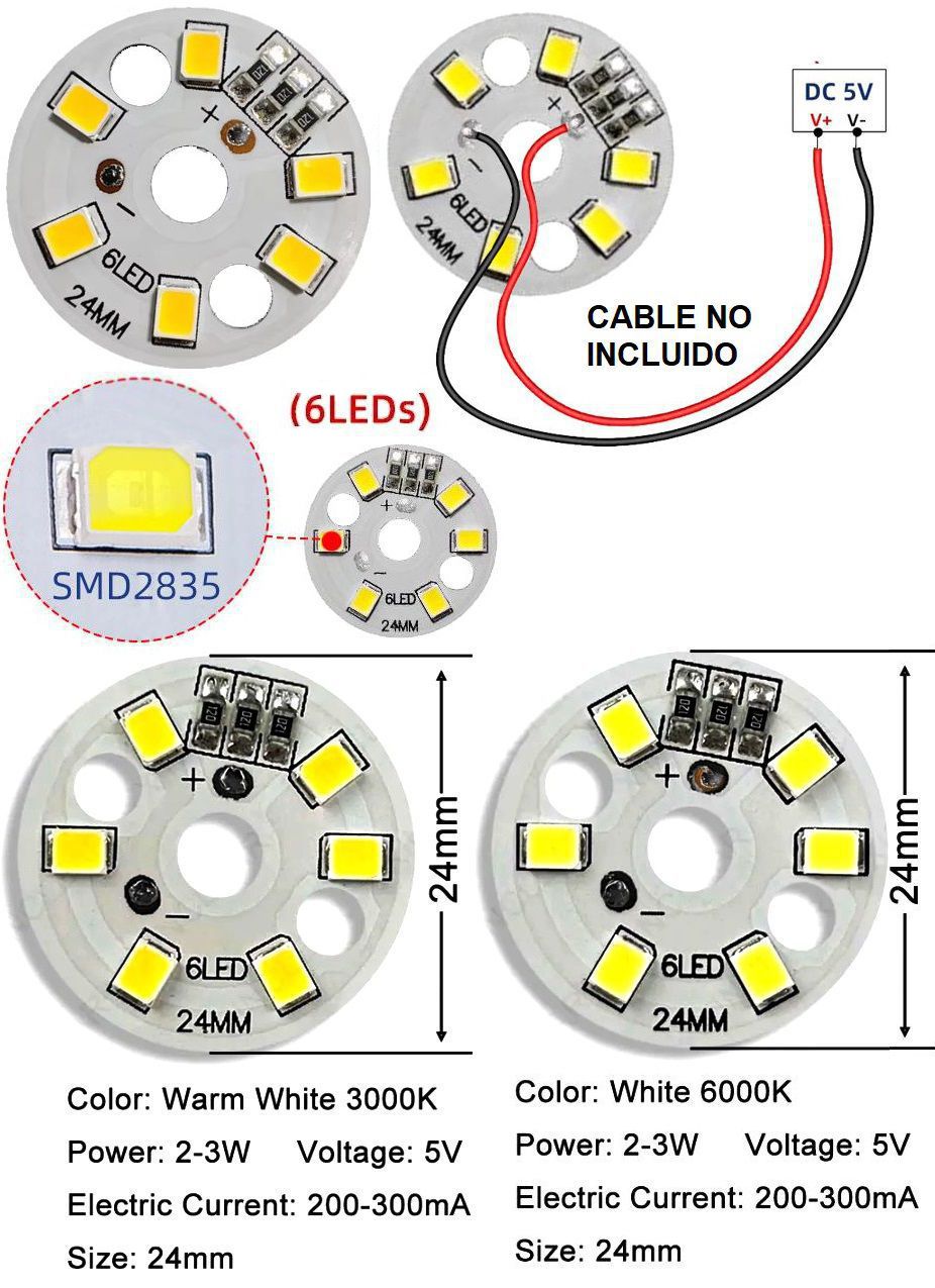 Modulos led 5730 - 24mm